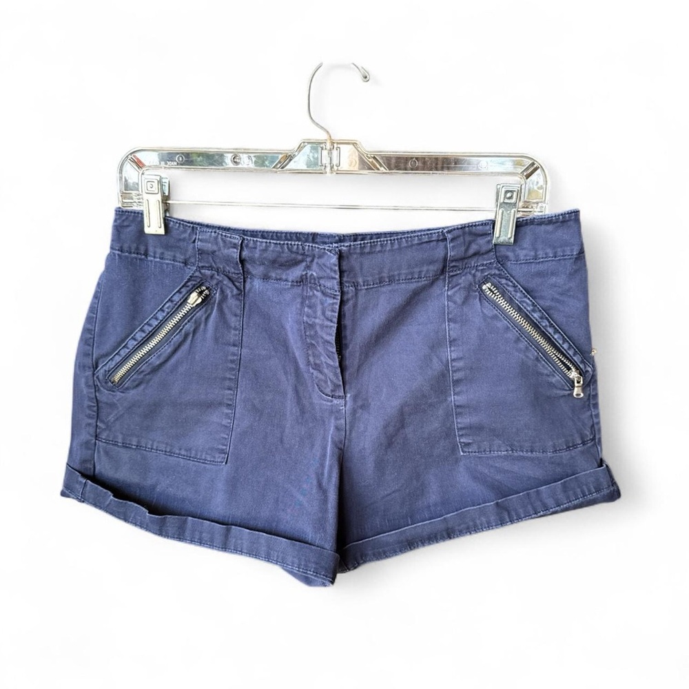 New York & Company Blue Cargo Shorts Casual Style